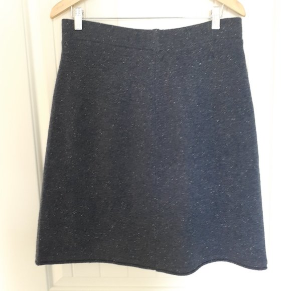 NEW Sundance Home Front Lambswool Blend Tweed Skirt Blue Size M - Picture 2 of 11